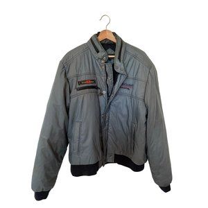 American Racing Custom Wheels Jacket Mens Large with Removable Hood Gray